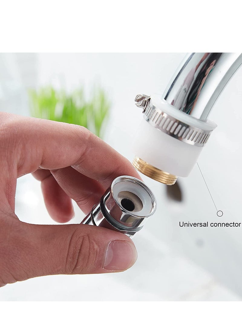 Kitchen Sink Faucet, Aerator Sprayer Attachment 360° Rotatable Head Replacement, Anti-Splash Tap Nozzle with 2 Modes Adjustment - Image 2